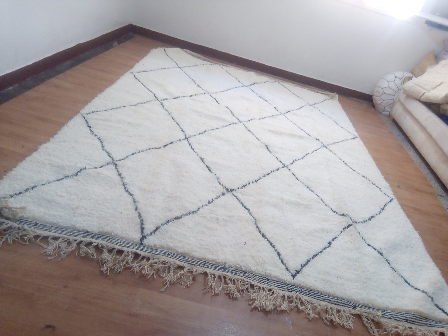 Wool Carpet - 318x218cm - 3-Seat Sofa - Natural Wool - SEPT23157