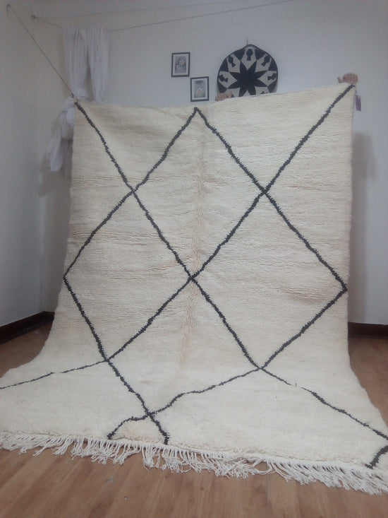 Beni Ourain -298x209cm - 3-Seat Sofa - Natural Wool - AZDEL28