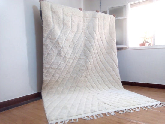Wool Carpet - 290x195cm - 3-Seat Sofa - Natural Wool - RUMR134