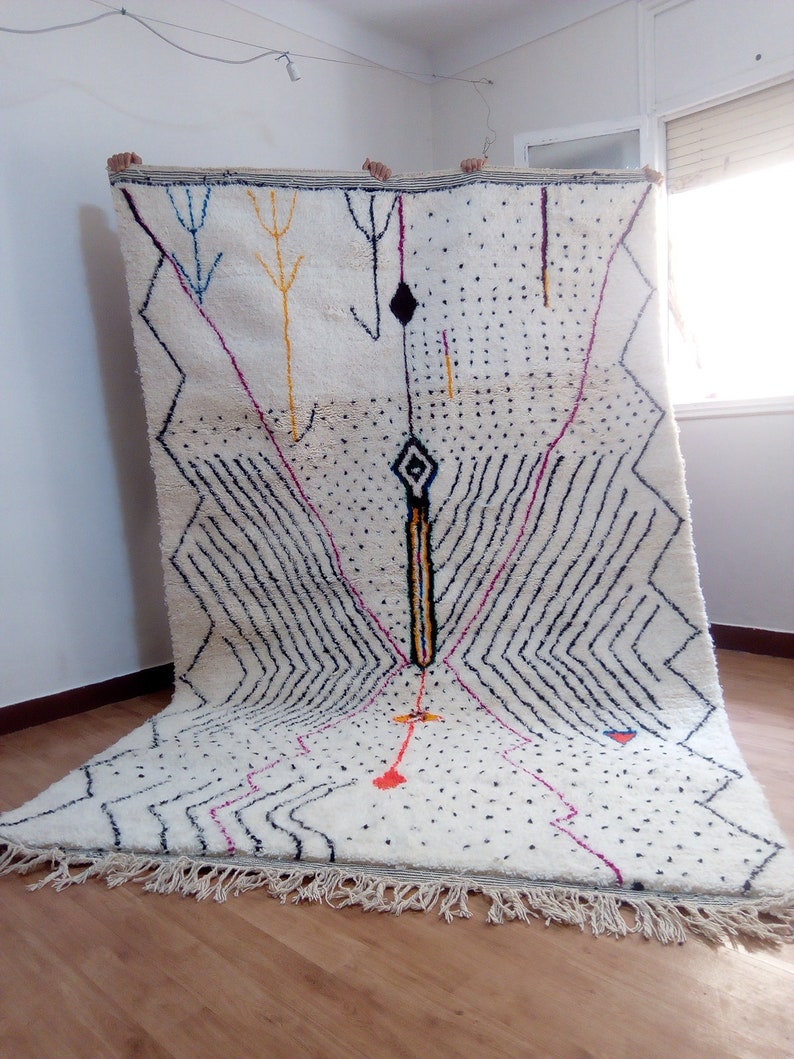 Real Azilal Berber Carpet - 304x192cm - Natural Wool - FMAI46