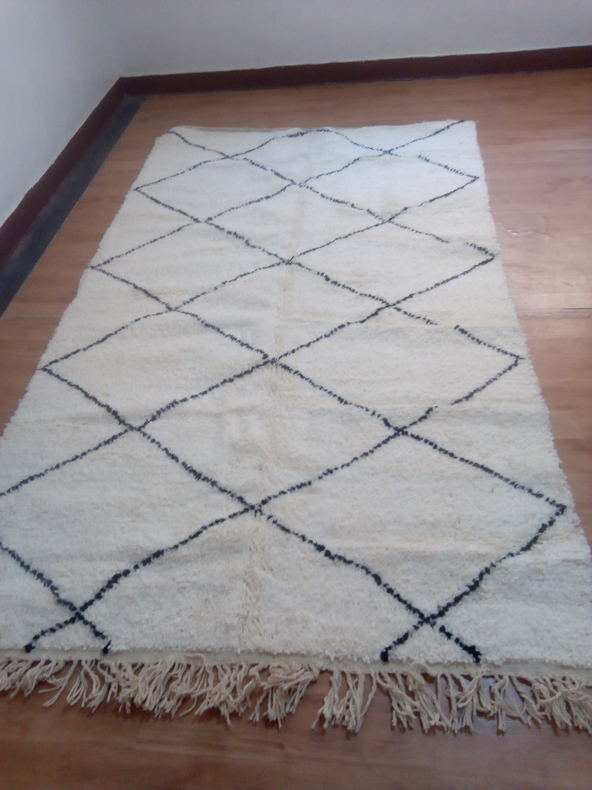 Wool Berber Carpet - 260x153cm- Natural Wool - FIV23010