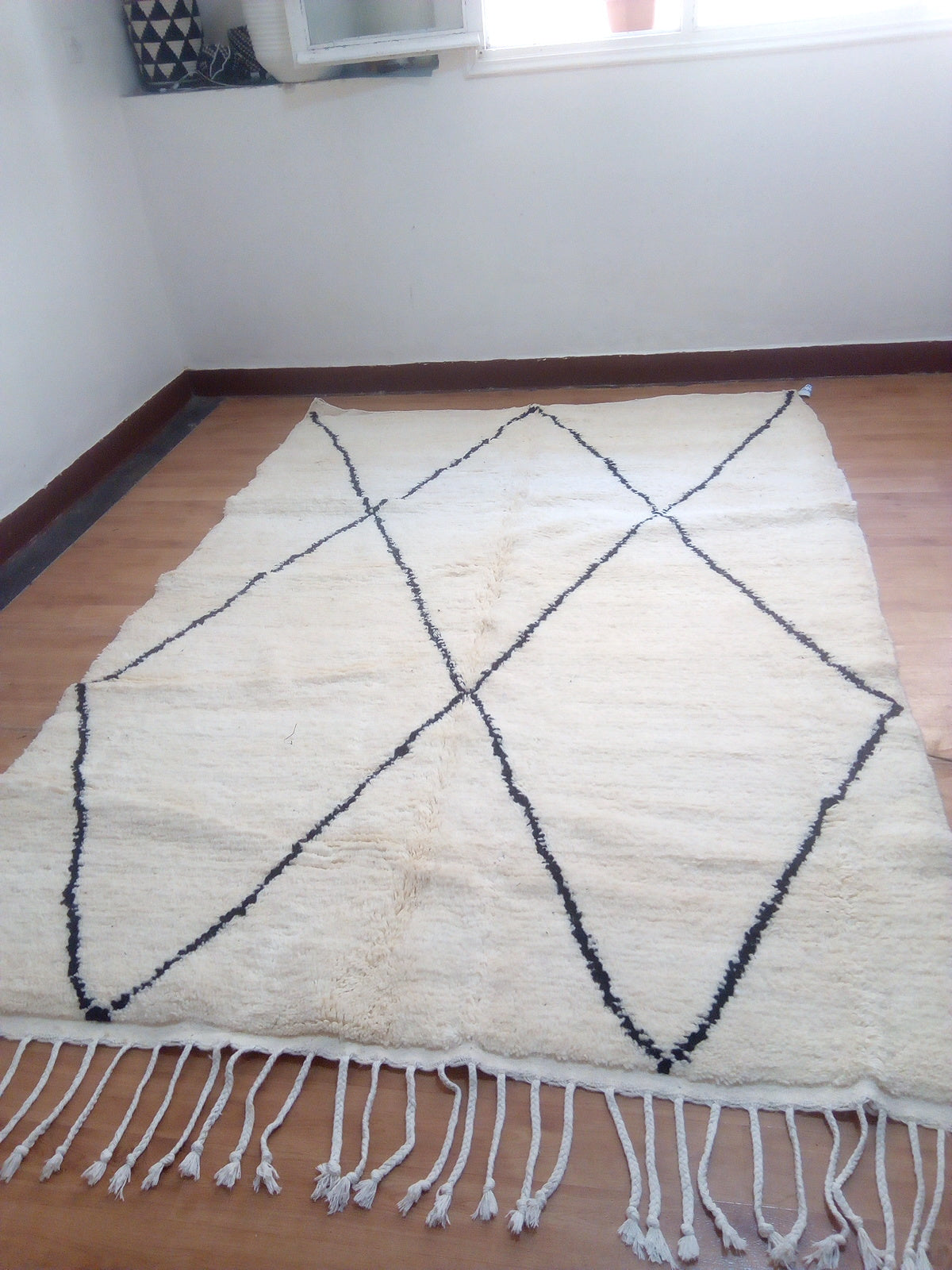 Wool Berber Carpet - 255x177cm- Natural Wool - YKJANX5