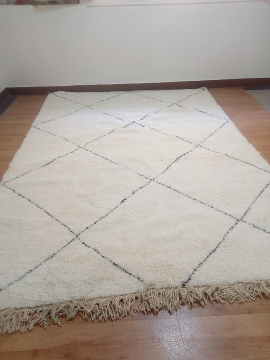 Wool Berber Carpet -302x207cm - Natural Wool - MAI2351