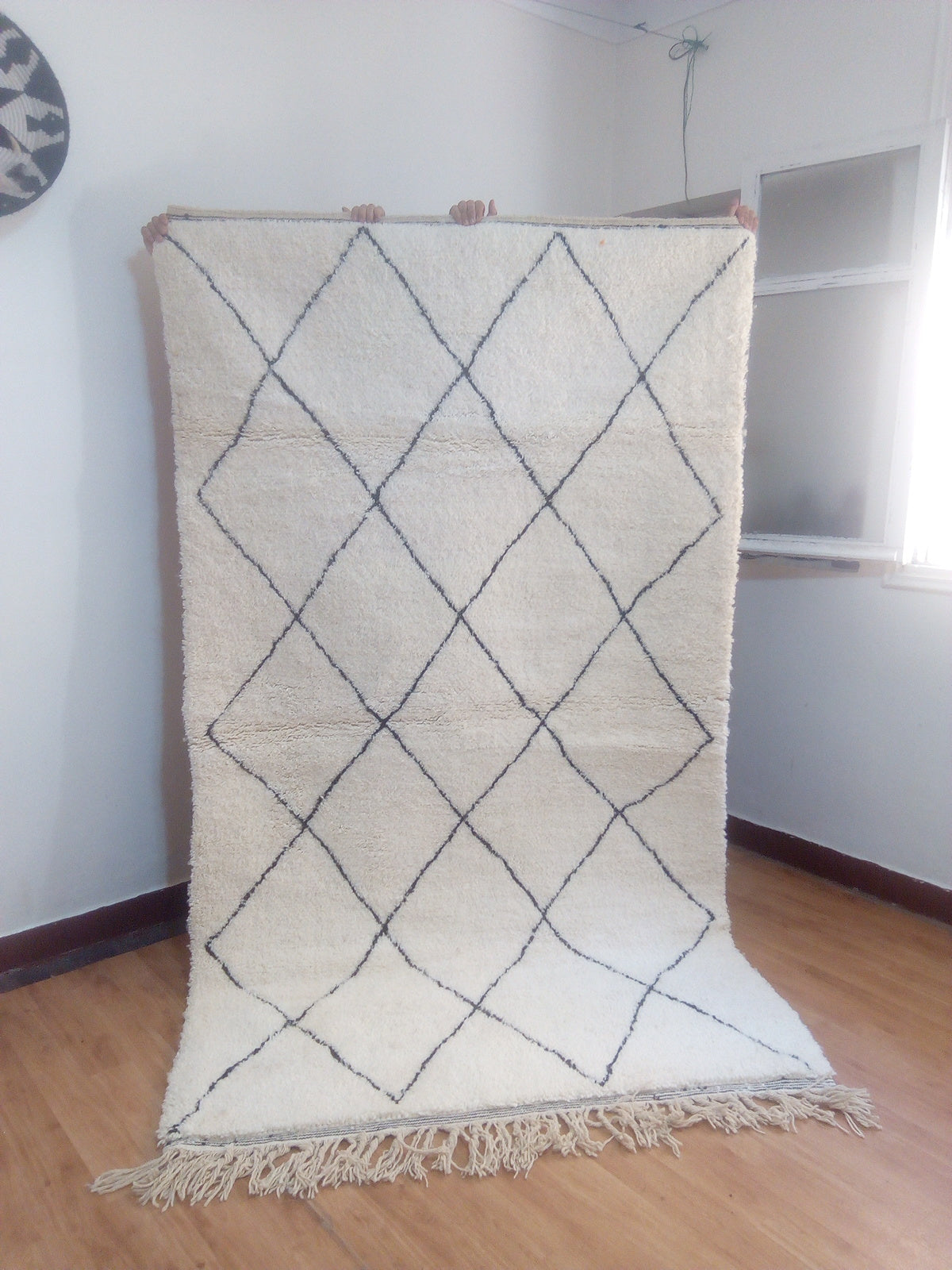 Beni Ourain - 244x170cm - 3-Seat Sofa - Natural Wool - SEPT23155