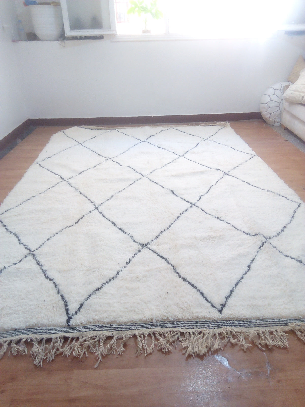 Wool Carpet - 318x218cm - 3-Seat Sofa - Natural Wool - SEPT23157