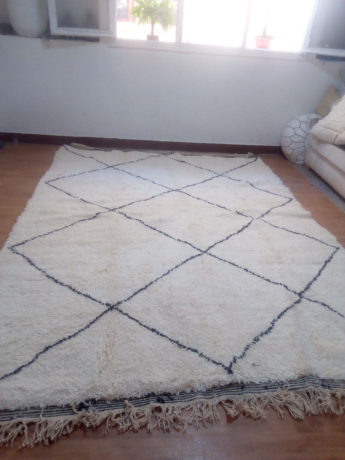 Wool Carpet - 297x210cm - 3-Seat Sofa - Natural Wool - SEPT23158