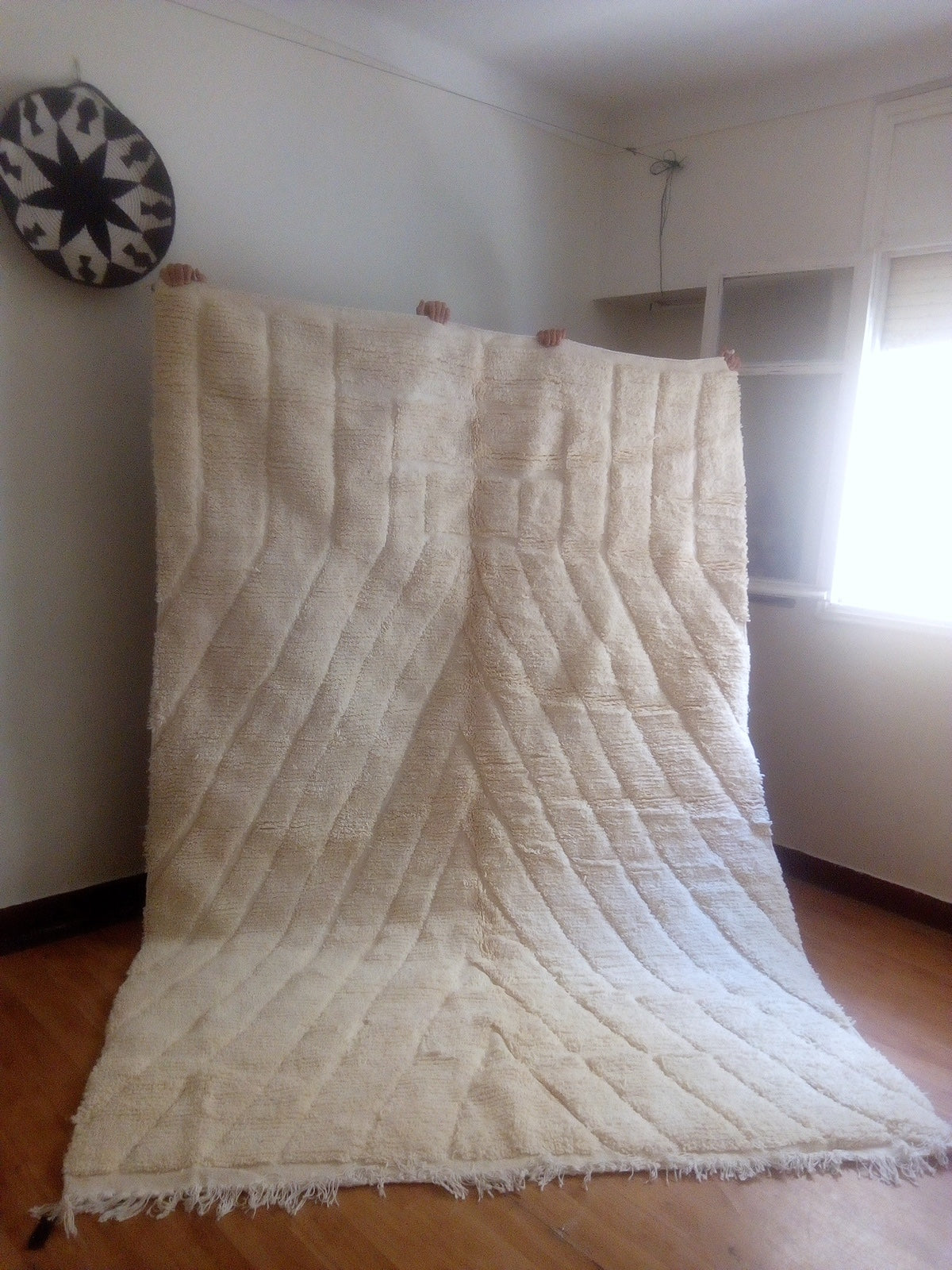 Beni Ourain -288x201cm - 3-Seat Sofa - Natural Wool - RUMR119