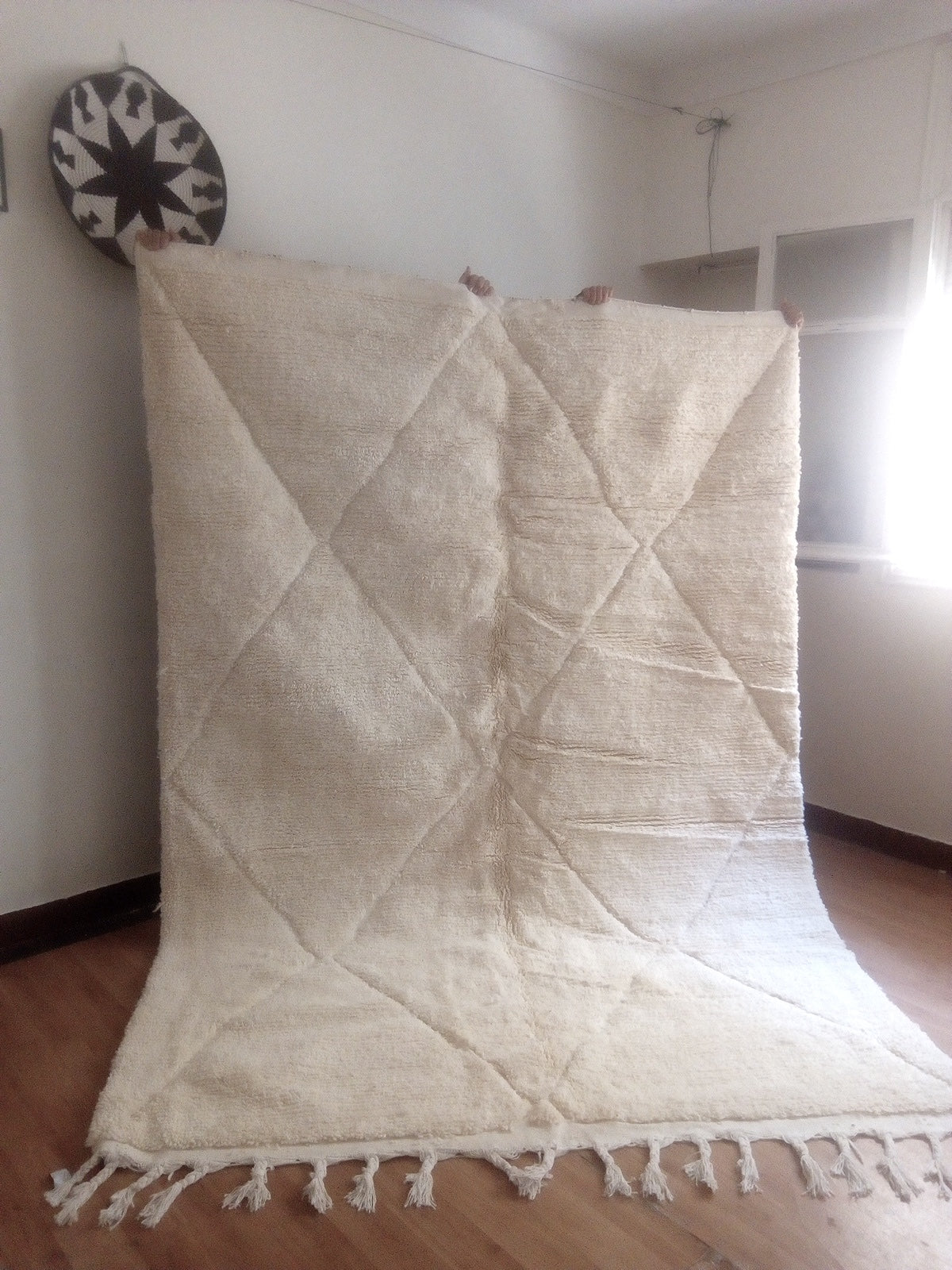 Beni Ourain -288x201cm - 3-Seat Sofa - Natural Wool - RUMR119