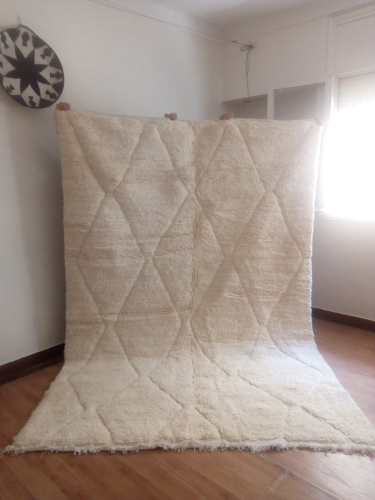 Beni Ourain -294x200cm - 3-Seat Sofa - Natural Wool - JUL18