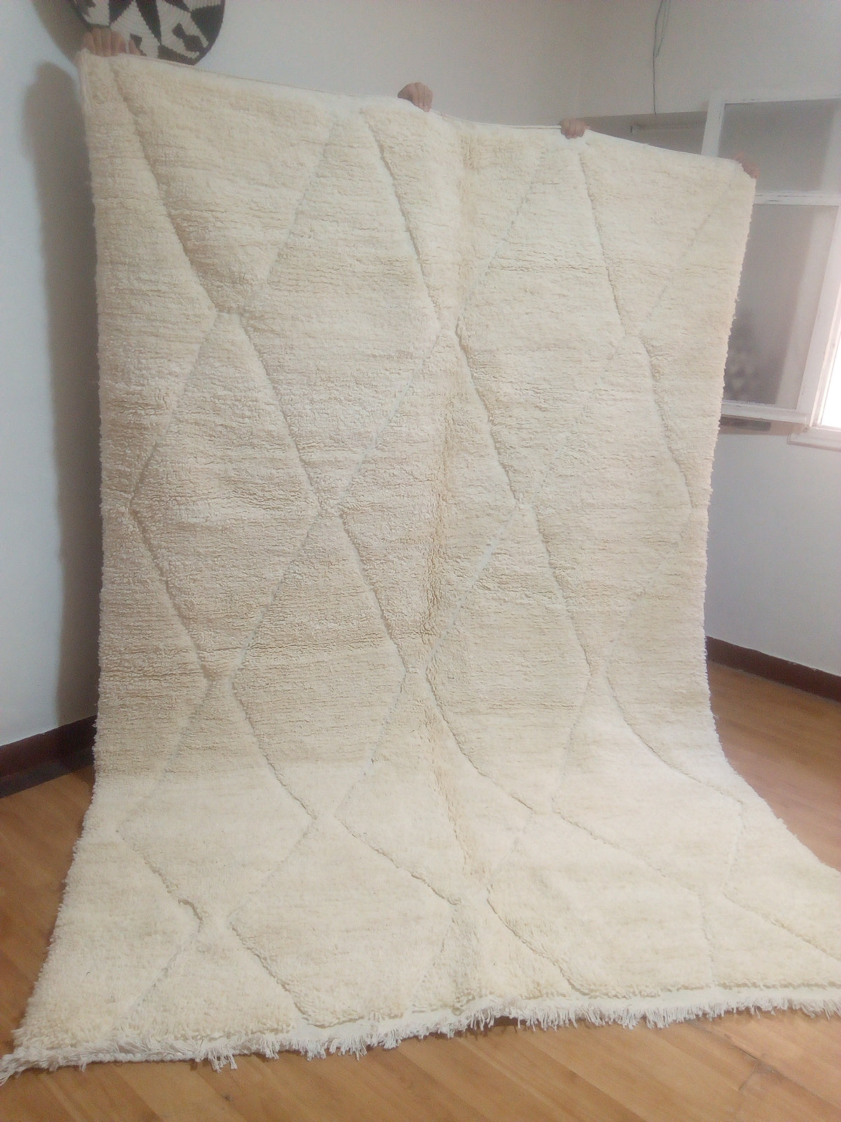 Beni Ourain -294x200cm - 3-Seat Sofa - Natural Wool - JUL18