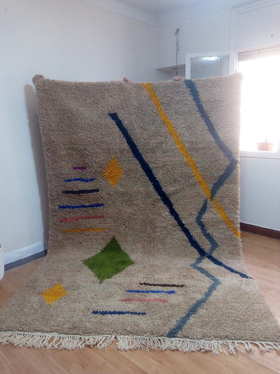 Wool Carpet - 307x201cm - 3-Seat Sofa - Natural Wool - FIV23012