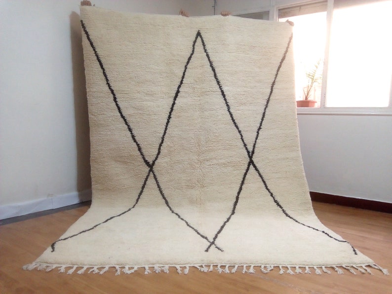 Wool Carpet - 290x209cm - 3-Seat Sofa - Natural Wool - FIV2348