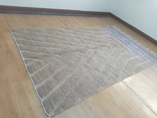 Wool Berber Carpet - 250x152cm- Natural Wool - MAI23214