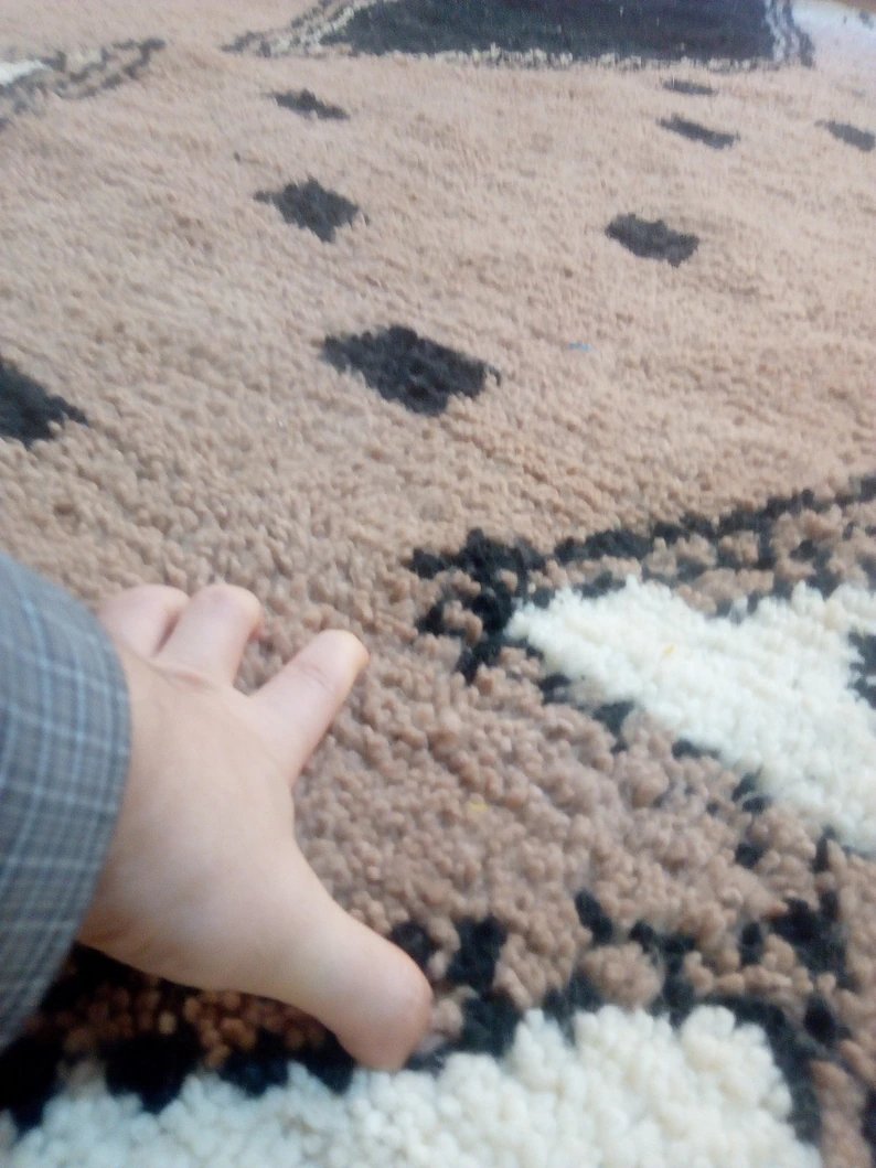 Wool Berber Carpet - 237x242cm- Natural Wool - MAI23248