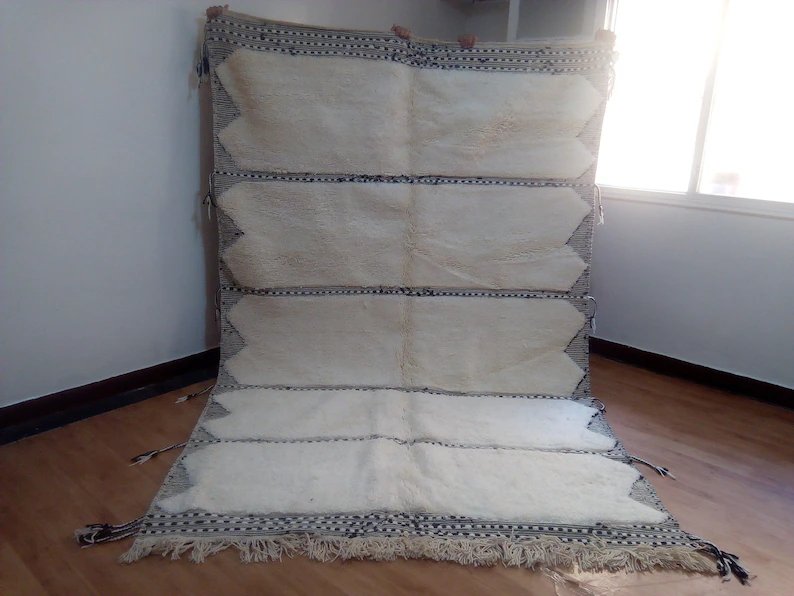 Beni Ourain -308x200cm - 3-Seat Sofa - Natural Wool - JUN23354