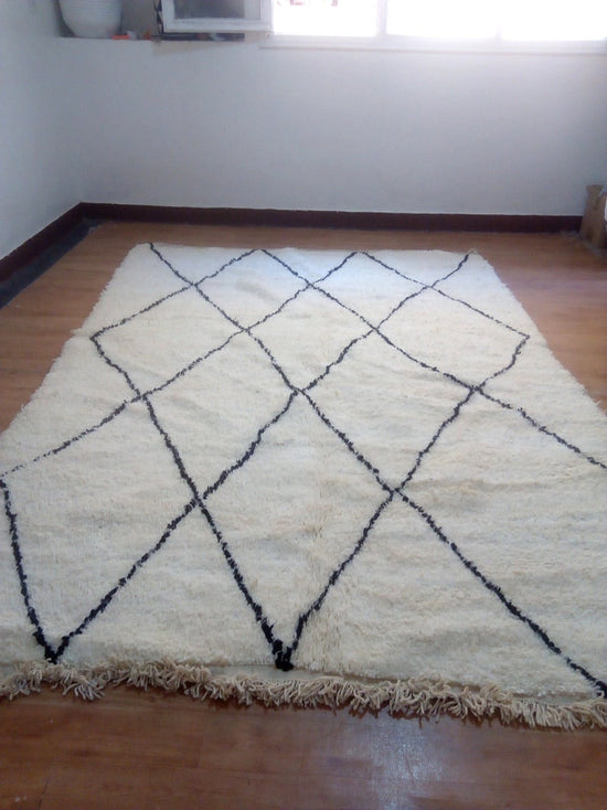 Wool Carpet - 280x197cm - 3-Seat Sofa - Natural Wool - JUN364