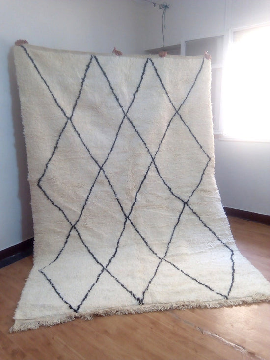 Wool Carpet - 280x197cm - 3-Seat Sofa - Natural Wool - JUN364