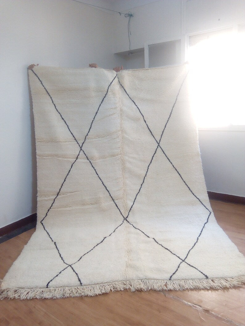 Beni Ourain -291x212cm - 3-Seat Sofa - Natural Wool - JUN361