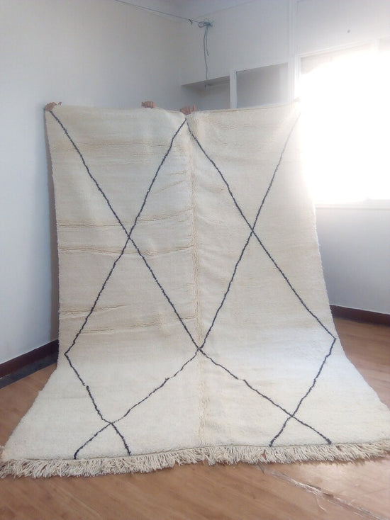 Beni Ourain -291x212cm - 3-Seat Sofa - Natural Wool - JUN361
