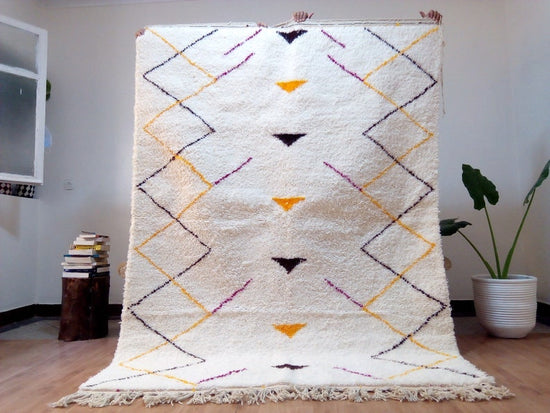 Real Azilal Berber Carpet - 246x178cm - Natural Wool - HAUG3