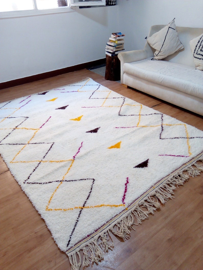 Real Azilal Berber Carpet - 246x178cm - Natural Wool - HAUG3