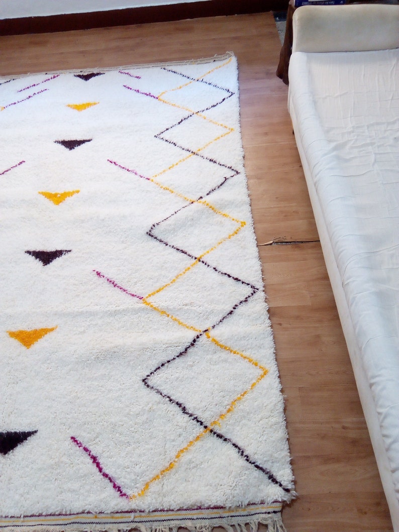 Real Azilal Berber Carpet - 246x178cm - Natural Wool - HAUG3