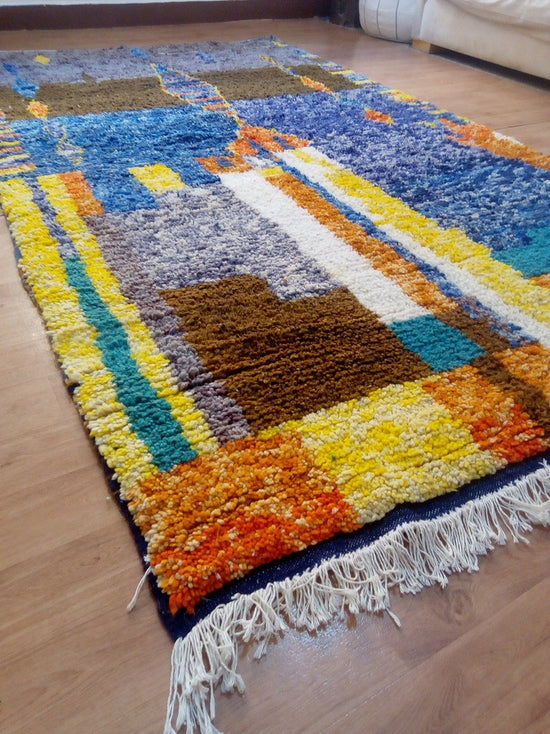Load image into Gallery viewer, Real Azilal Berber Carpet - 260x150cm - Natural Wool - RDECK6
