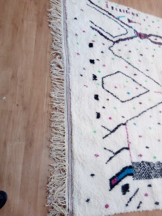 Load image into Gallery viewer, Real Azilal Berber Carpet - 302x201cm - Natural Wool - KJANK40
