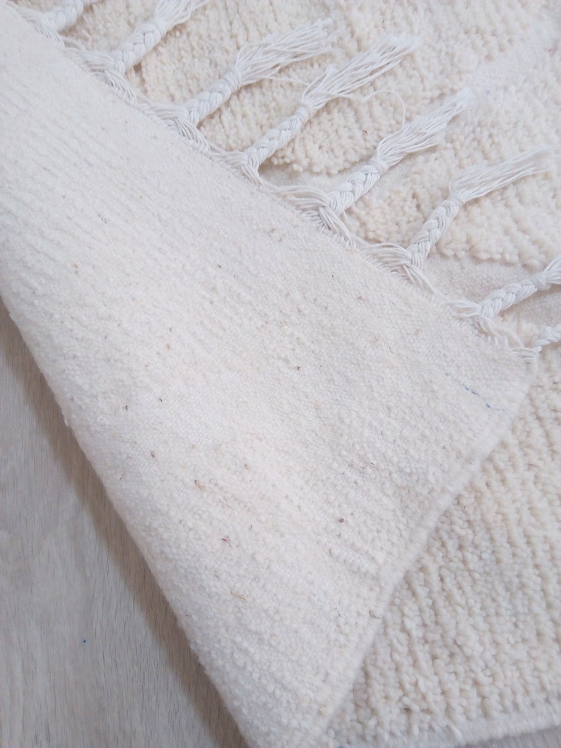 Wool Berber Carpet - 313x240cm - Natural Wool - WZMARSZ8