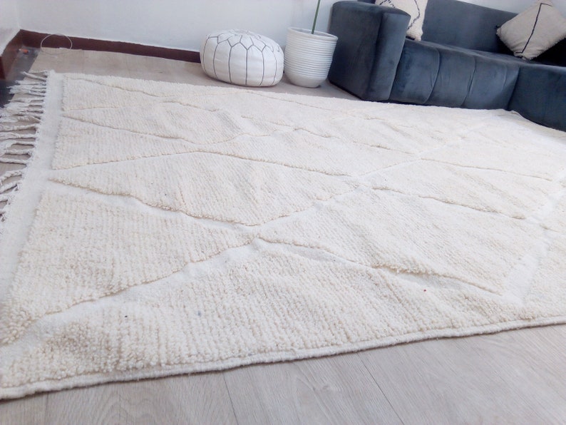 Wool Berber Carpet - 313x240cm - Natural Wool - WZMARSZ8
