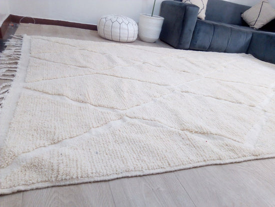 Wool Berber Carpet - 313x240cm - Natural Wool - WZMARSZ8