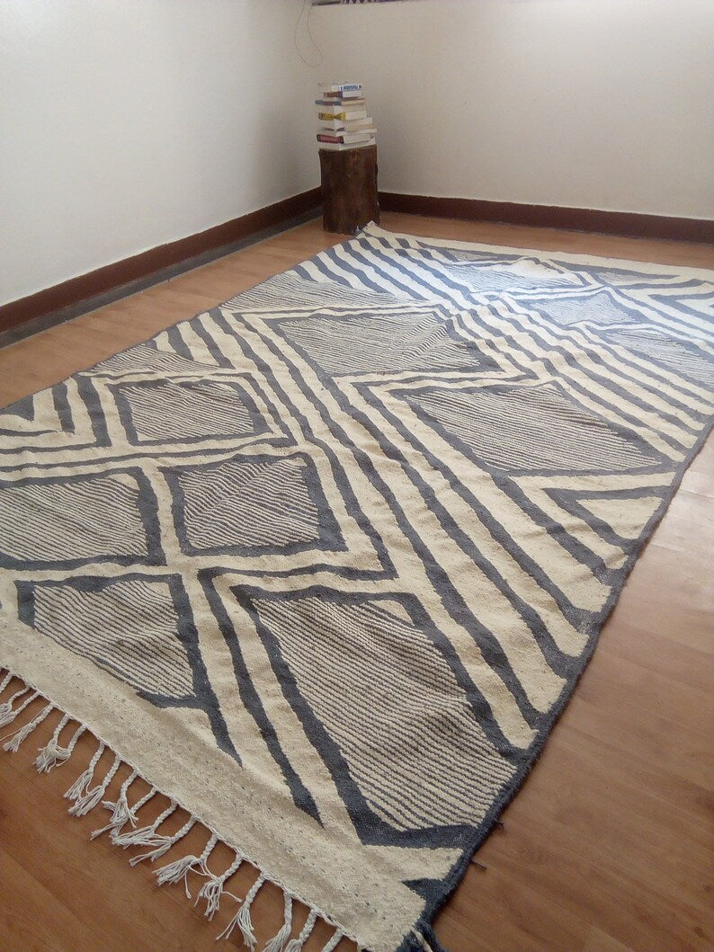 Wool Berber Carpet - 296x201cm - Natural Wool - LJUI16