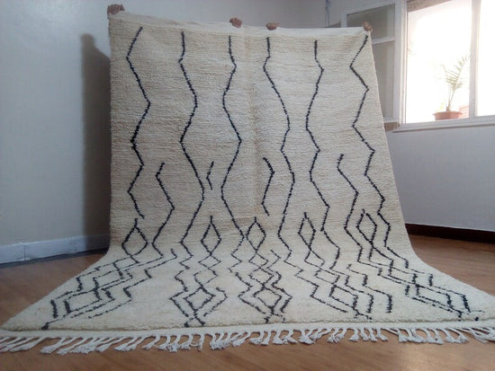 Wool Berber Carpet -291x205cm - Natural Wool - RUMR120