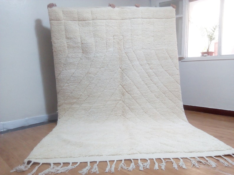 Beni Ourain - 290x198cm - 3-Seat Sofa - Natural Wool - RUMR122