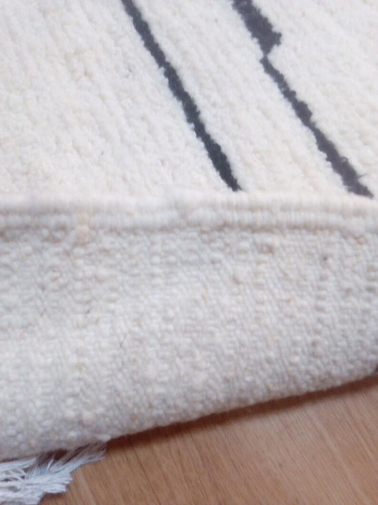 Wool Berber Carpet -290x210cm - Natural Wool - RUNR133