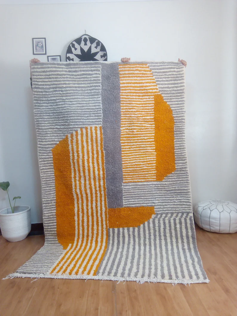 Wool Berber Carpet - 252x163cm - Natural Wool - MARS2347