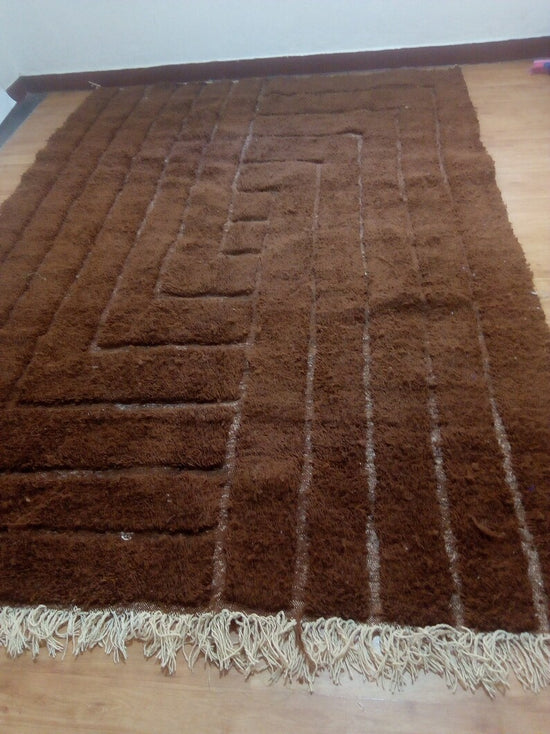 Wool Berber Carpet - 302x217cm - Natural Wool - FIV23701