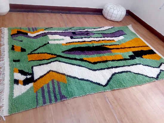 Wool Berber Carpet - 256x150cm - Natural Wool - MARS2345