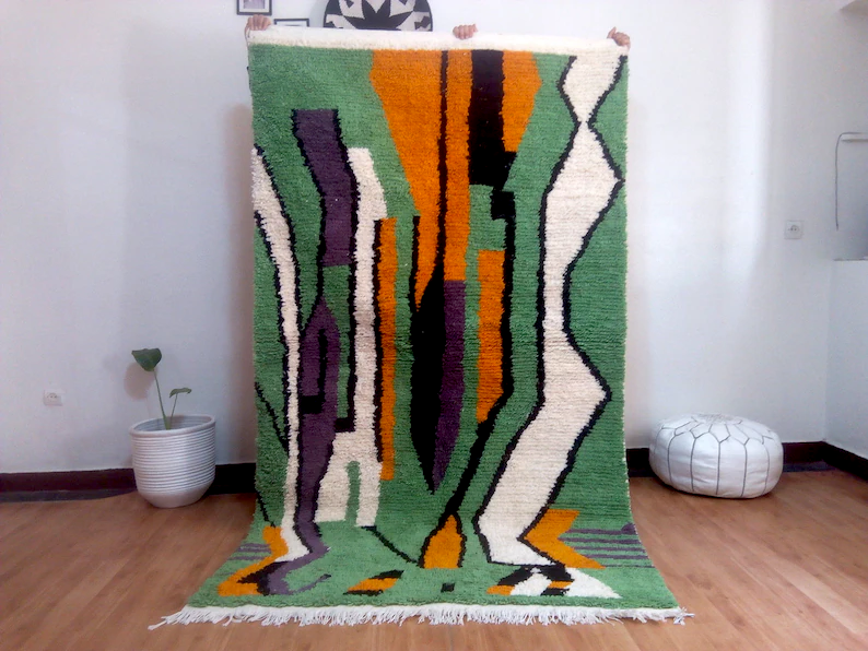 Wool Berber Carpet - 256x150cm - Natural Wool - MARS2345